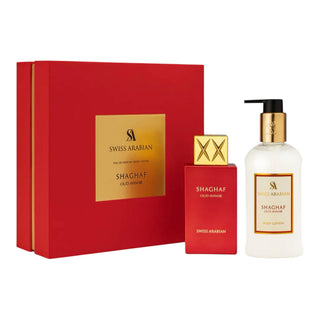 Swiss Arabian Shagaf Oud Ahmar Set Parfum 75ml und Bodylotion 300ml